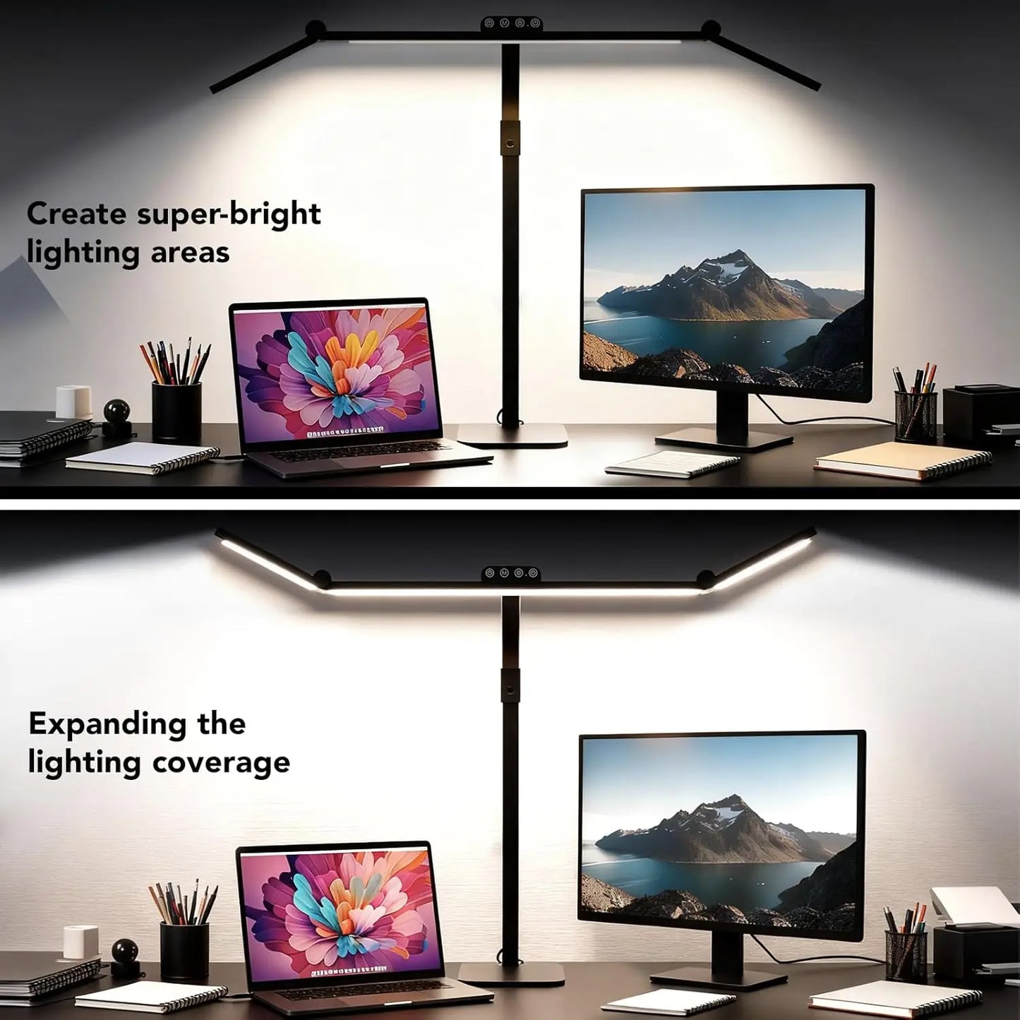 Adjustable LED Desk Lamp with Dimmable Light, 28.2" Gooseneck for Home Office Reading Study