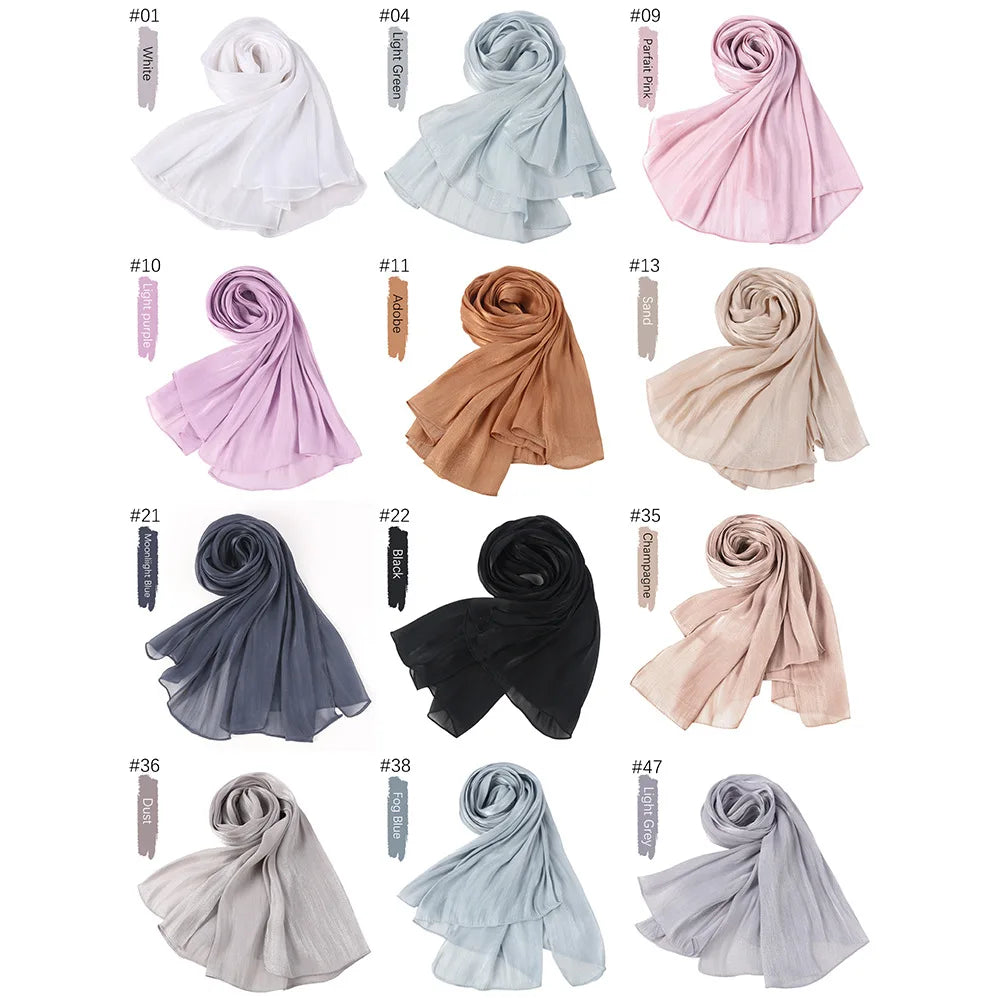 Women Hijab Chiffon Khimar Head Wrap Eid Islamic Hijabs Muslim Ramadan Scarves Prayer Ethnic Scarf Kerchief Breathable Shawl